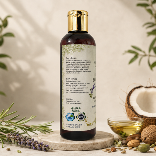Majestic Herbs Herbal Hair Growth Serum | Reduces Hair Fall & Promotes Hair Regrowth | Strengthens Hair Roots & Boosts Scalp Health | Natural Hair Serum for Men & Women | 100ml